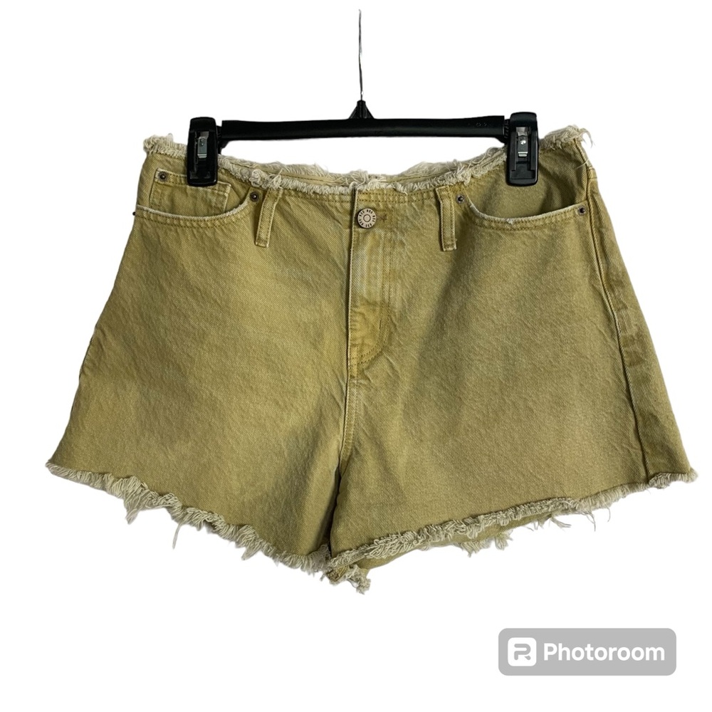 BDG Urban Outfitters Womens 28 Fits 30 Green Cut Off Waist Raw Hem Jean Short